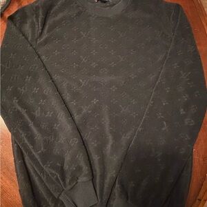 Louis Vuitton Monogram Black Crewneck Sweater